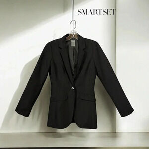 Smart Set, Classic  Single-Button Black Blazer, Size 0